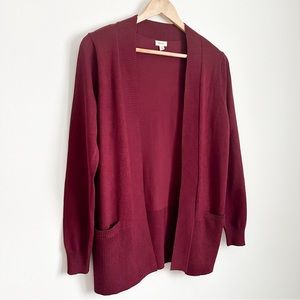 Debut burgundy red-purple super soft cardigan